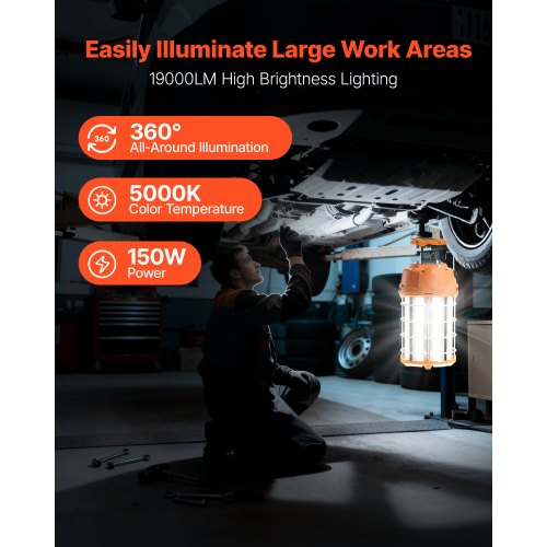 thumbnail image 2 of 150W LED Temporary Work Light – Linkable Hanging Lamp – 22500 Lumens, 5000K Daylight – Openlux NG-TW-150W-508-YUS 2 of 5