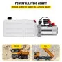 VEVOR 6 Quart Hydraulic Power Unit Single Acting Hydraulic Pump Dump Trailer 12V DC with 6L Metal Reservoir Hydraulic Power Pack for Car Lifting