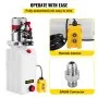 VEVOR 6 Quart Hydraulic Power Unit Single Acting Hydraulic Pump Dump Trailer 12V DC with 6L Metal Reservoir Hydraulic Power Pack for Car Lifting