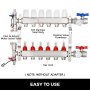 Vevor Pex Manifold 6-branch Radiant Floor Heating Pressure Tested Leak-proof