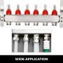 Vevor Pex Manifold 6-branch Radiant Floor Heating Pressure Tested Leak-proof