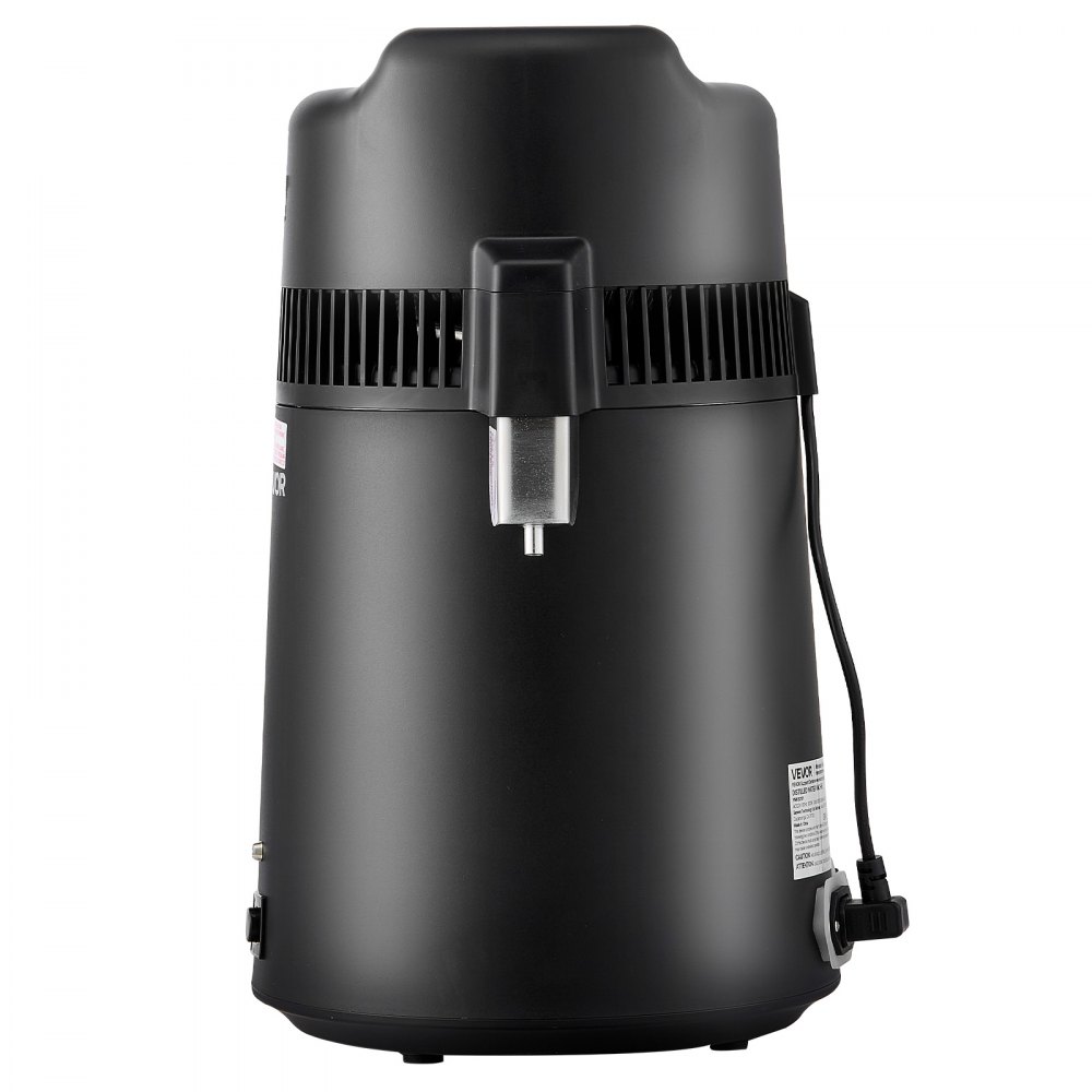 VEVOR Water Distiller, 6L 1.6 Gallon Larger Pure Water Purifier Filter For Home Table Countertop, 900W Plastic Distilled Maker, Stainless Steel Interior Drinking Machine to Make Clean Waters, Black