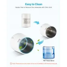 6L Water Distiller Home Countertop Purifier Machine 900W Plastic Stainless Steel