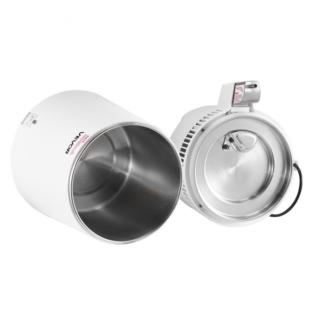 VEVOR Water Distiller, 6L 1.6 Gallon Larger Pure Water Purifier Filter For Home Table Countertop, 900W Plastic Distilled Maker, Stainless Steel Interior Drinking Machine to Make Clean Waters, White