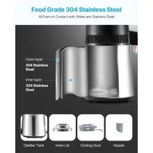 6L Water Distiller Home Countertop Purifier Machine 900W Stainless Steel Glass