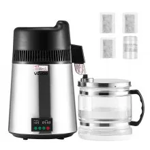 6L Water Distiller Home Countertop Purifier Machine 900W Stainless Steel Glass