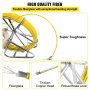 VEVOR Fish Tape Cabling Rods 6MMX130M Duct Rodder Fish Tape Continuous Fiberglass Electrical Cable Threader Running Puller Hand-Operated Draw Wire Retractable Threader + Cage Wheel Stand