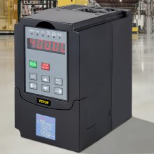 VEVOR VFD 7.5KW,Variable Frequency Drive 35A,CNC VFD Motor Drive Inverter Converter 220V,for Spindle Motor Speed Control (1or 3 Phase Input, 3 Phase Output)