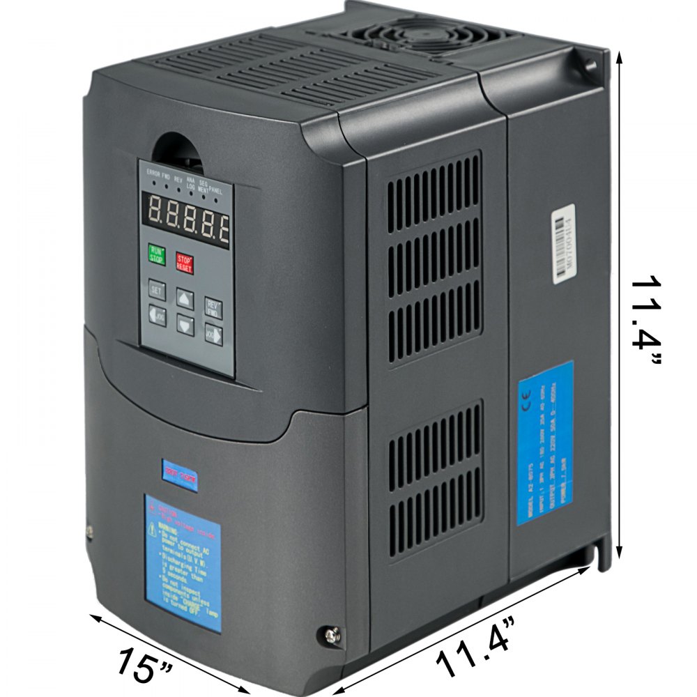 Motor de husillo VEVOR 7.5KW Motor de husillo refrigerado por aire cuadrado ER32 Collect 18000RPM y VFD Unidad de frecuencia variable 220V 7.5KW para fresadora de grabado de enrutador CNC