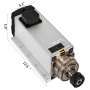 Motor de husillo VEVOR 7.5KW Motor de husillo refrigerado por aire cuadrado ER32 Collect 18000RPM y VFD Unidad de frecuencia variable 220V 7.5KW para fresadora de grabado de enrutador CNC