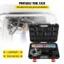 VEVOR hydraulic hose crimper in a portable tool case with organizer and durable toolbox.
