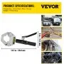 VEVOR hydraulic hose crimper with product specs, automotive, and industrial usage.