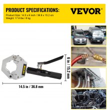 VEVOR Hydraulic Hose Crimper Hydra-Krimp 71500,Manual AC Hose Crimper Kit Air Conditioning Repaire Handheld, Hydraulic Hose Crimping Tool with 7 Die Set for Barbed and Beaded Hose Fittings