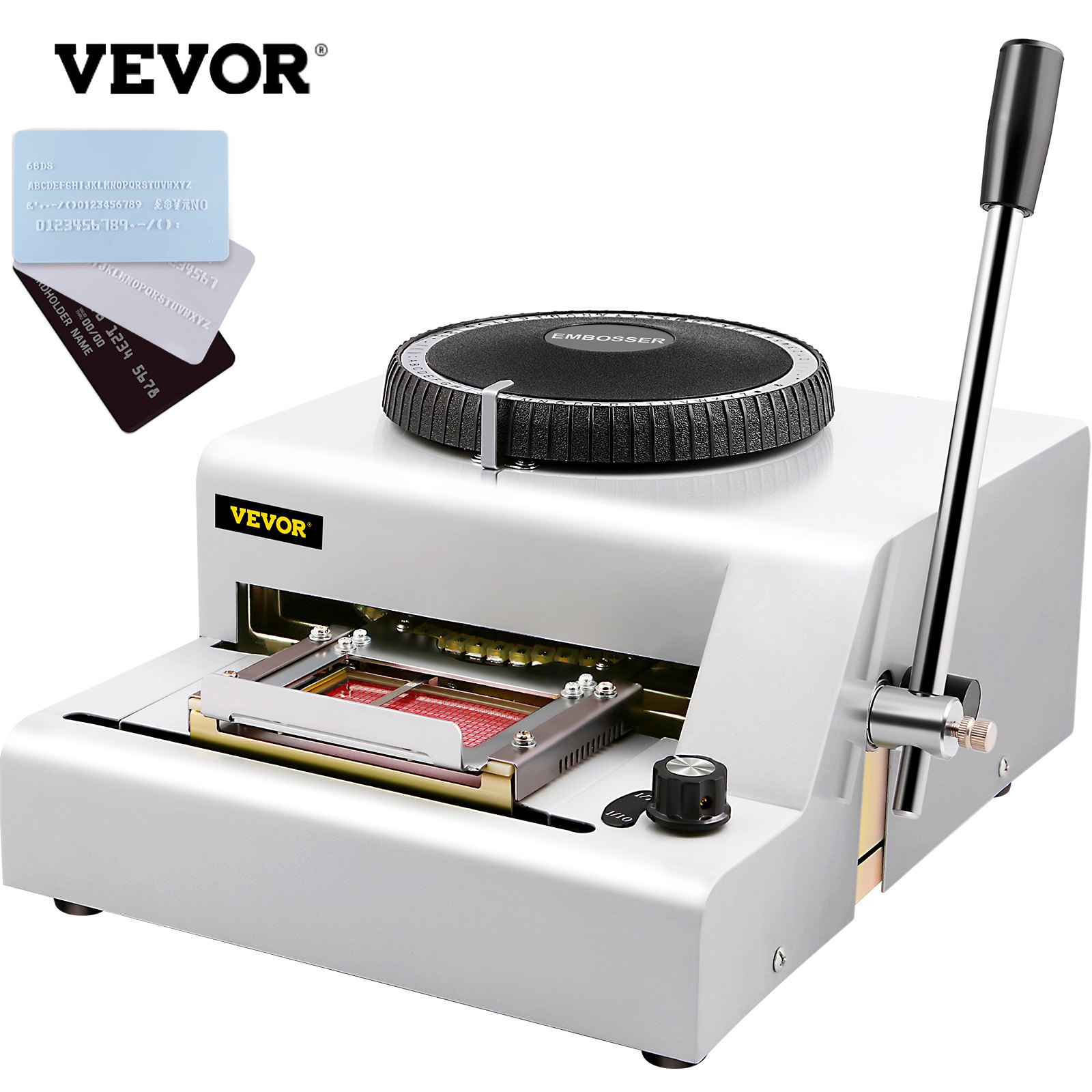 VEVOR Embossing Machine 72 Character Card Embosser for PVC Card Credit ID VIP Manual Embosser Machine Credit Card