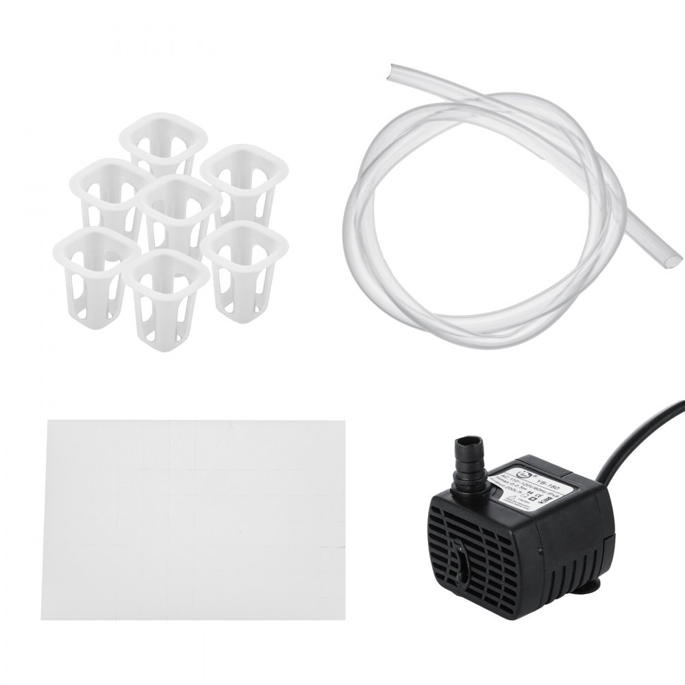 VEVOR Hydroponic Grow Kit 72 Sites 8 Pipe NFT PVC Hydroponic Pipe Home Balcony Garden Grow Kit Hydroponic Soilless Plant Growing Systems Vegetable Planting Grow Kit
