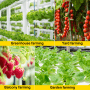 VEVOR Hydroponic Grow Kit 72 Sites 8 Pipe NFT PVC Hydroponic Pipe Home Balcony Garden Grow Kit Hydroponic Soilless Plant Growing Systems Vegetable Planting Grow Kit