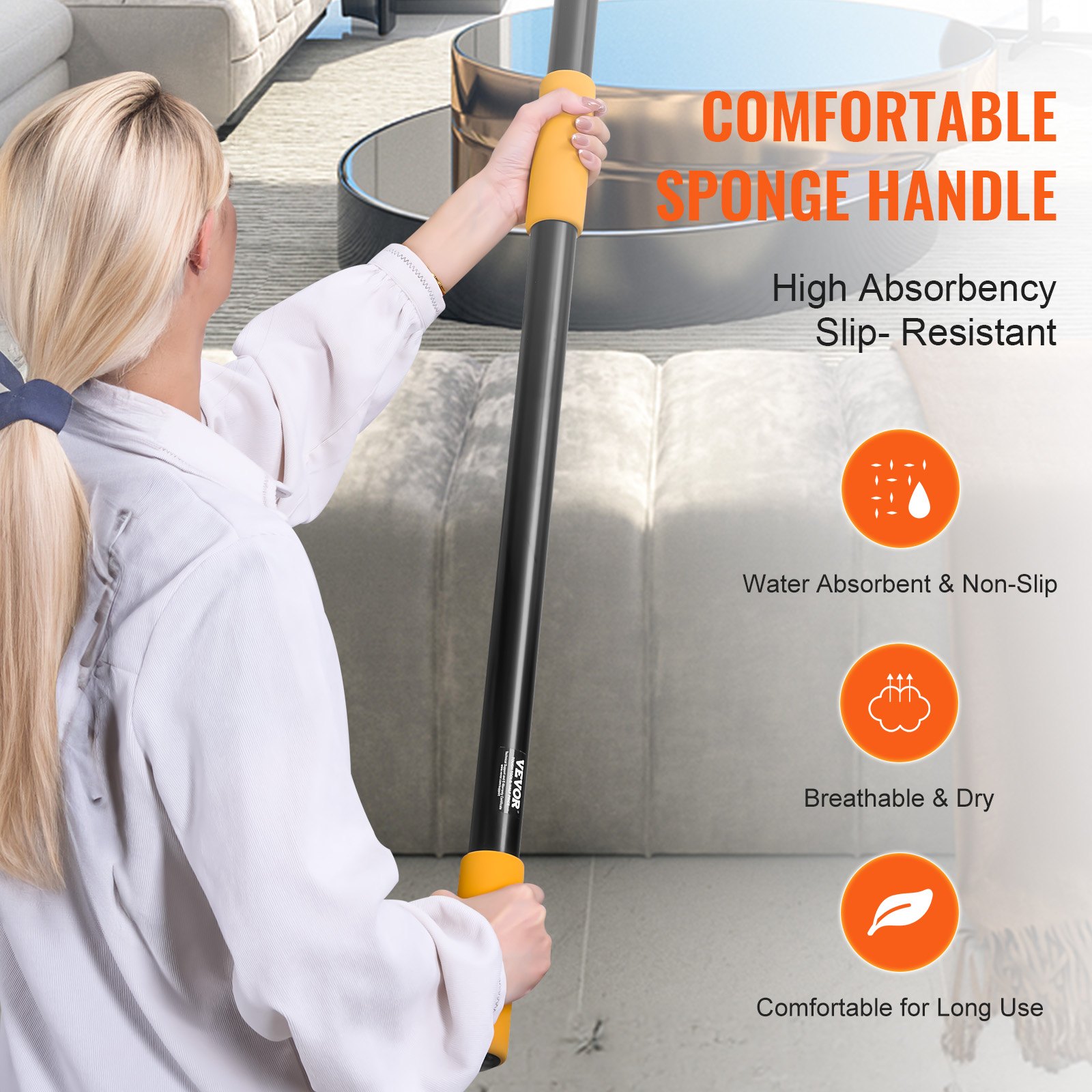 VEVOR Telescoping Pole, 7 to 30 FT Pole, Extension Multi-Purpose Pole, Sturdy Aluminum Alloy Paint Extendable Pole with Flip-Lock Design, Telescopic Pole for Painting, Dusting and Cleaning