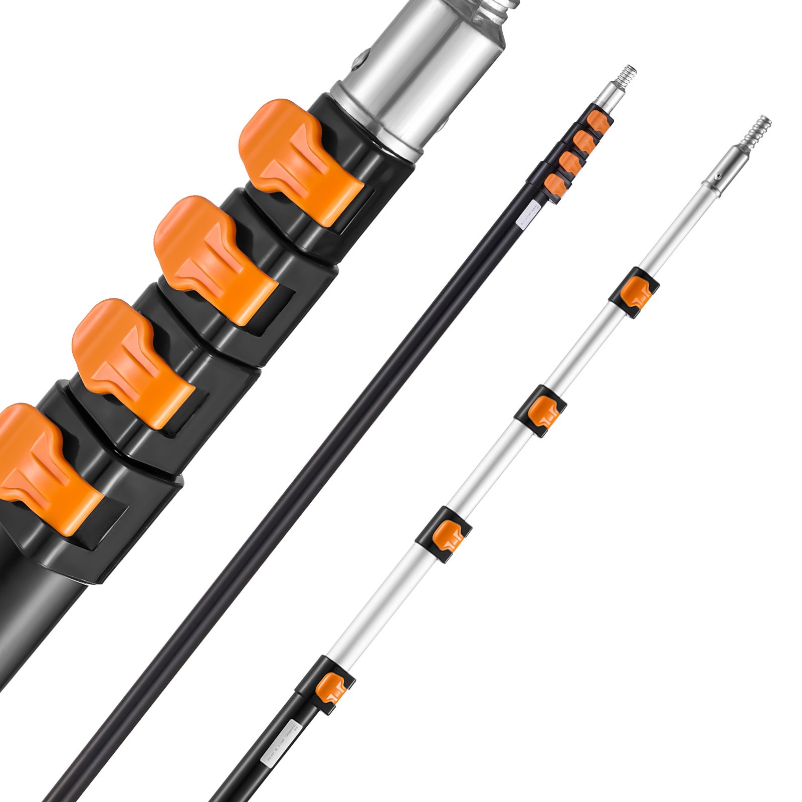 VEVOR Telescoping Pole, 7 to 30 FT Pole, Extension Multi-Purpose Pole, Sturdy Aluminum Alloy Paint Extendable Pole with Flip-Lock Design, Telescopic Pole for Painting, Dusting and Cleaning