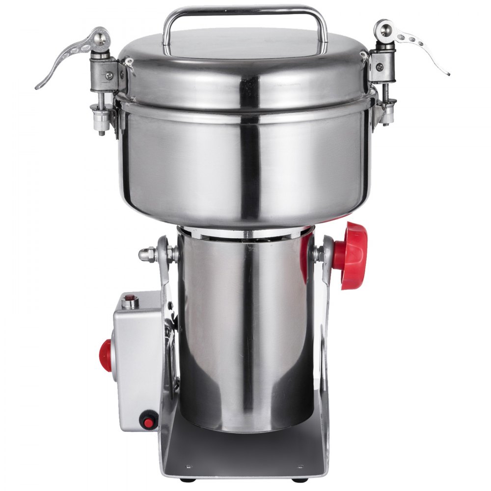 VEVOR 750g Electric Grain Grinder Mill Open-Cover-Stop Flour Powder Mill Grinder Pulverrizer High Speed Superfine Grain Mill Spice/Herb/Coffee/Nut/Powder Overload Protection Stainless Steel
