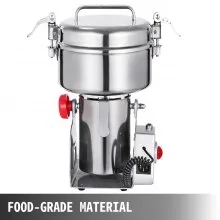VEVOR Electric Grain Grinder 750g Grain Grinder Mill 2500W Powder Machine Flour Mill Grinder Electric Grain Mill Grinder for Herb Pulverizer Food Grade Stainless Steel Grinding Machine For Grain