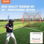 VEVOR 7x7 ft Baseball Softball Practice Net, φορητό δίχτυ προπόνησης μπέιζμπολ για χτύπημα μπαταριών, βοηθήματα προπόνησης με εξοπλισμό μπέιζμπολ backstop με πλαίσιο τόξου, τσάντα μεταφοράς και ζώνη κρούσης