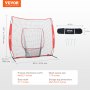 VEVOR 7x7 ft baseball Softball -harjoitusverkko, kannettava baseball-harjoitusverkko lyömiseen lyönnillä, lyöntikentällä, baseball-varusteiden harjoitusapuvälineet kantolaukulla ja iskualue