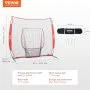 VEVOR 213.4 x 213.4 cm Baseball Softball Practice Net, Portable Baseball Training Net for Hitting Batting Catching Pitching, Backstop Baseball Equipment Training Aids with Carry Bag and Strike Zone
