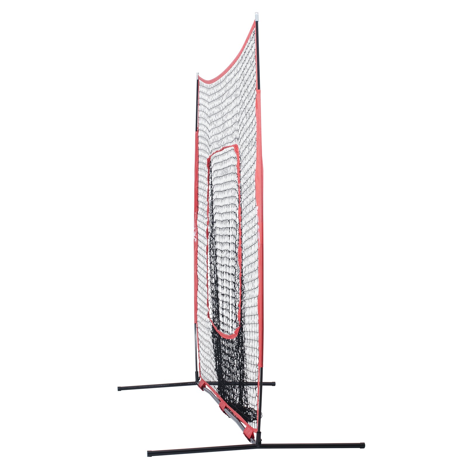 VEVOR 213.4 x 213.4 cm Baseball Softball Practice Net, Portable Baseball Training Net for Hitting Batting Catching Pitching, Backstop Baseball Equipment Training Aids with Carry Bag and Strike Zone