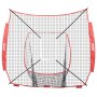 VEVOR 7x7 ft Baseball Softball Practice Net, Portable Baseball Training Net for Hitting Batting Catching Pitching, Backstop Baseball Equipment Training Aids with Strike Zone (Net Only)