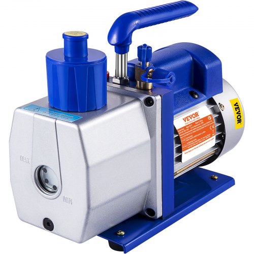 VEVOR Vacuum Pump 7 CFM 1/2 HP Single Stage Air Conditioning Vacuum Pump for R12 R22 R134a R410a Systems 110V 5PA Ultimate Vacuum Refrigerant HVAC Tool for Automobile Reparation Vacuum Evacuation