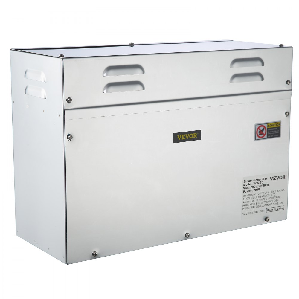VEVOR Generador de vapor de 7 KW Vaporizador de sauna de 220 V con controles programables a prueba de agua para el hogar SPA Baño Hotel Ducha Baño (7KW-1)
