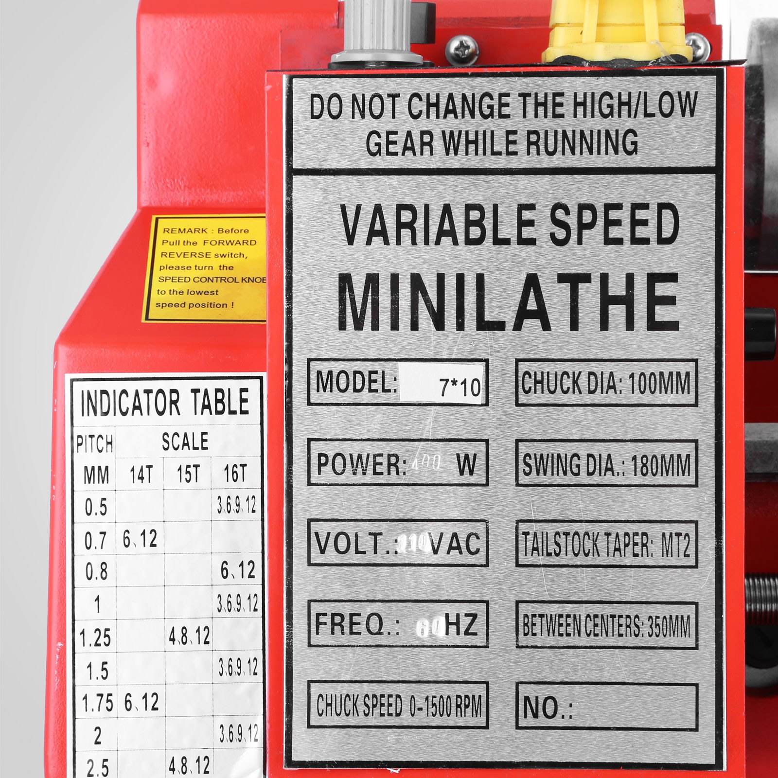 7"x12" Mini Metal Lathe Metalworking Woodworking Wood-turning Gears Milling