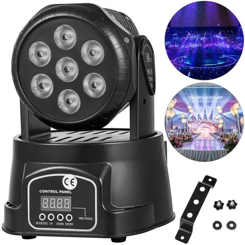7X10W RGBW LED Moving Head Stage Lighting Pro DJ  Light