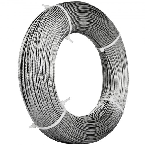 Cable de acero inoxidable tipo 316 de 1,000 pies 7x7 - 1/16" - Cable