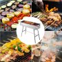 VEVOR Charcoal BBQ Grill 32×8 Inch Outdoor Barbecue Charcoal Grill Stainless Steel Kebab Grill Folding Grill Portable Grill Perfect for Camping