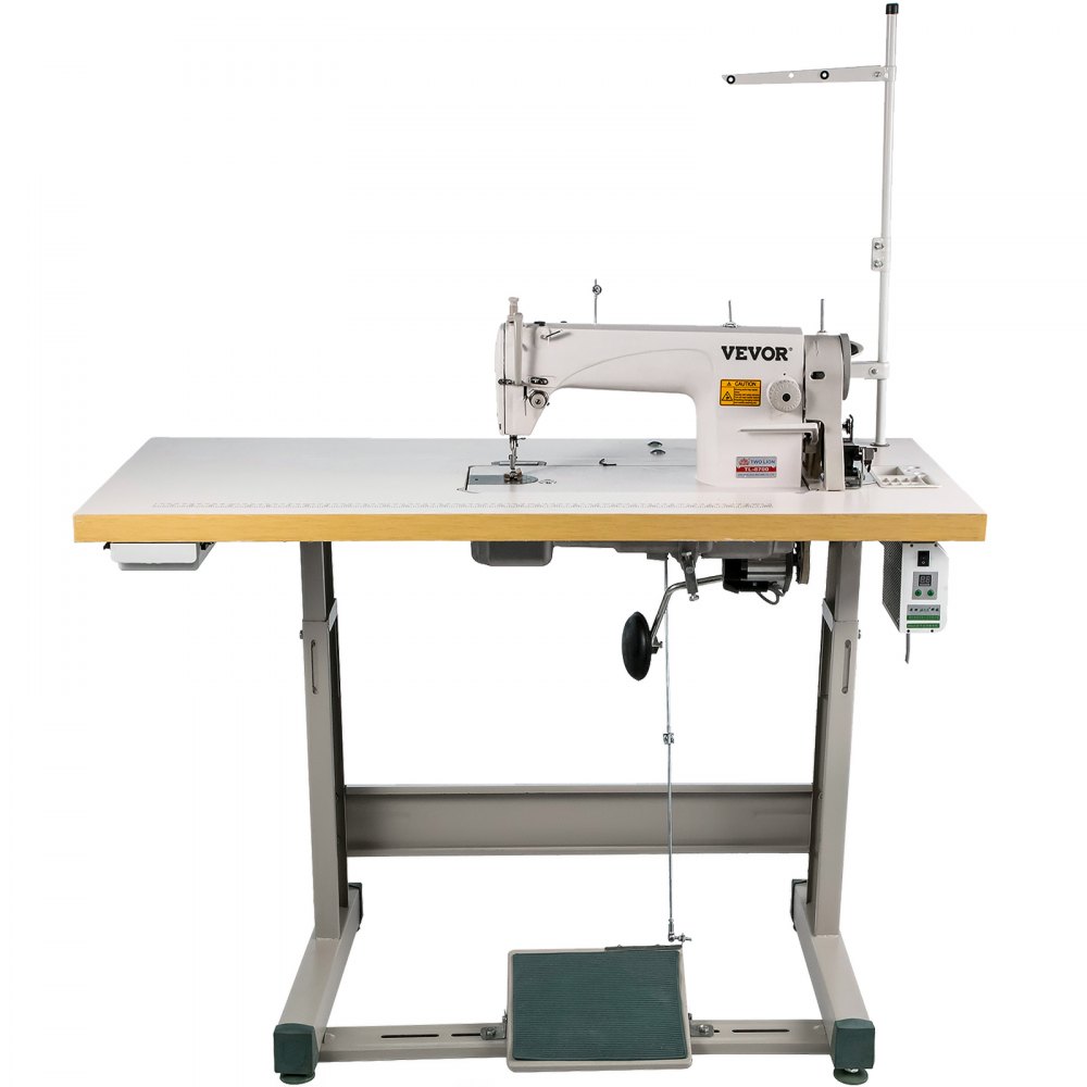 VEVOR Industrial Sewing Machine DDL8700 Lockstitch Sewing Machine with Servo Motor + Table Stand Commercial Grade Sewing Machine