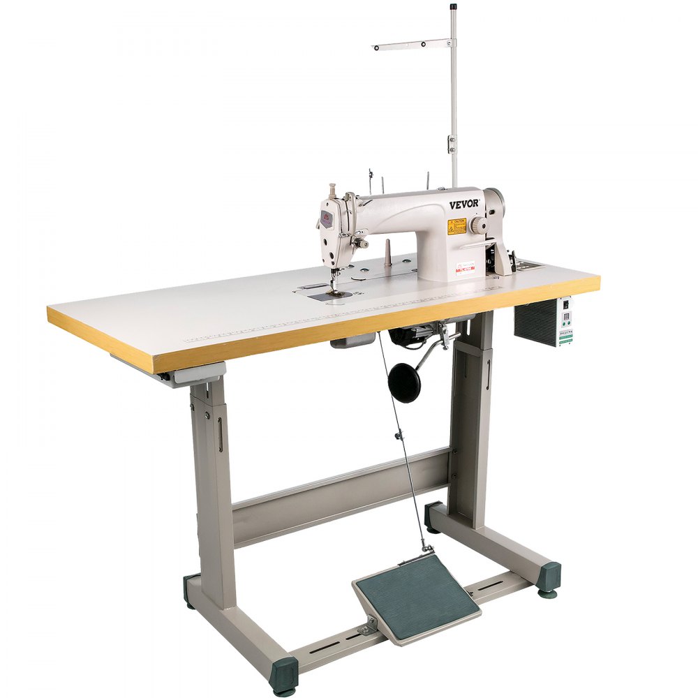 VEVOR Industrial Sewing Machine DDL8700 Lockstitch Sewing Machine with Servo Motor + Table Stand Commercial Grade Sewing Machine