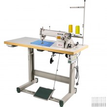 VEVOR Industrial Sewing Machine DDL8700 Lockstitch Sewing Machine with Servo Motor + Table Stand + LED Lamp Commercial Grade Sewing Machine