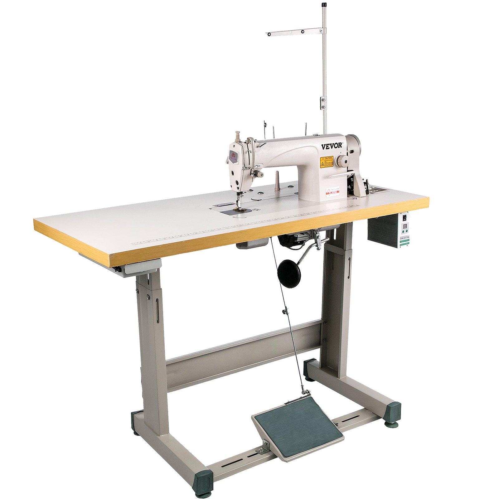 VEVOR Industrial Sewing Machine DDL8700 Lockstitch Sewing Machine with Servo Motor + Table Stand Commercial Grade Sewing Machine