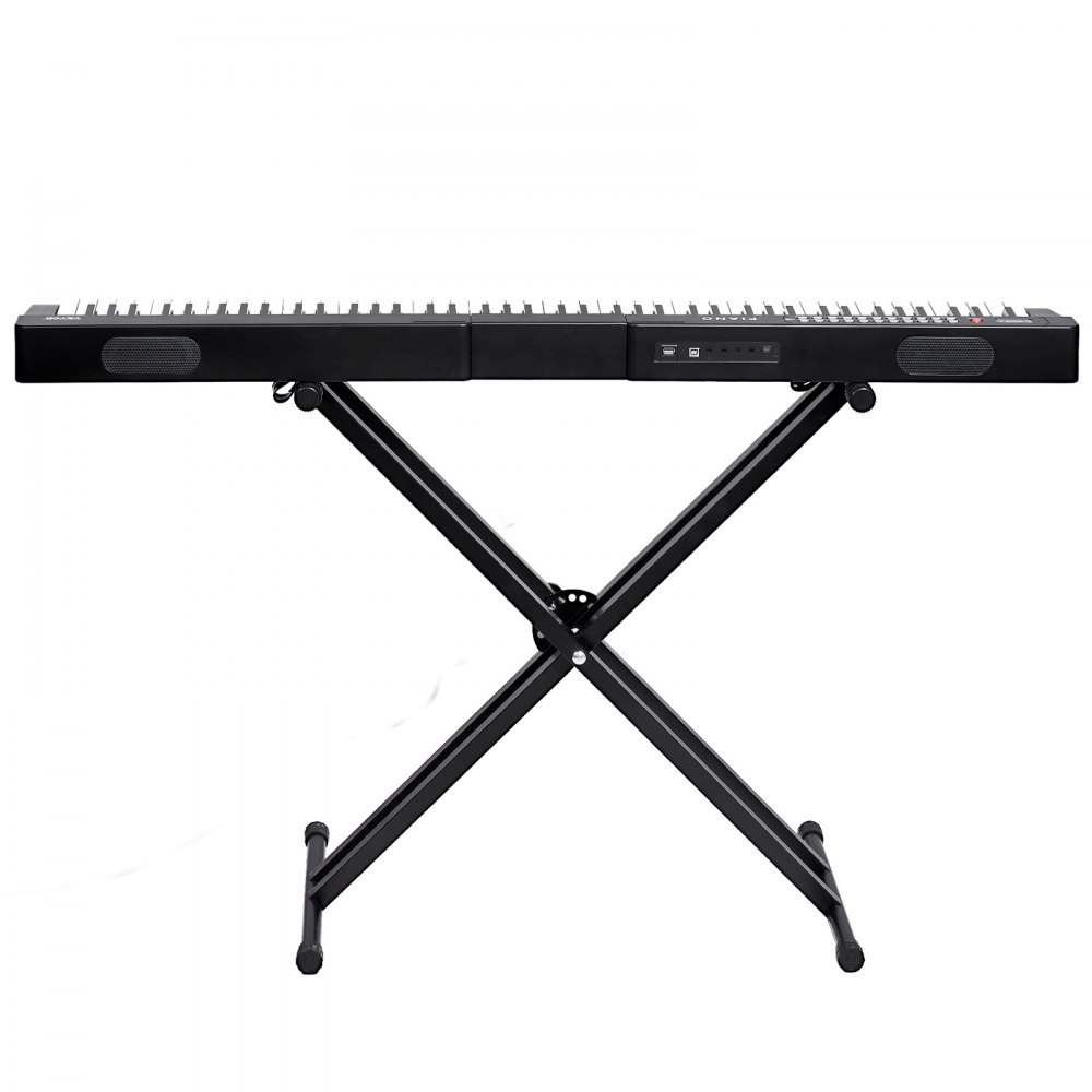 VEVOR 88 Key Digital Piano Keyboard, Semi Weighted Keys, Full Size Electric Keyboard Piano Set with Adjustable Stand Built-In Speakers Sustain Pedal Headphones, Bluetooth MIDI USB for Beginners