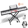 VEVOR 88 Keys Digital Piano Keyboard Halvvægtet elektrisk bærbar med stativ