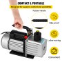 VEVOR vacuum pump with slip-proof handle, compact and portable design, labor-saving.