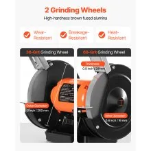 Amoladora de banco VEVOR de 8 pulgadas, 550 W, 3450 RPM, amoladora de mesa de alta velocidad