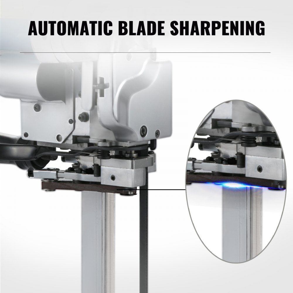 VEVOR Fabric Cutting Machine 8 inch High Speed Straight Knife Cloth Cutting Machine 750W Industrial Fabric Cutting Machine with Automatic Knife Sharpen(8 inch)
