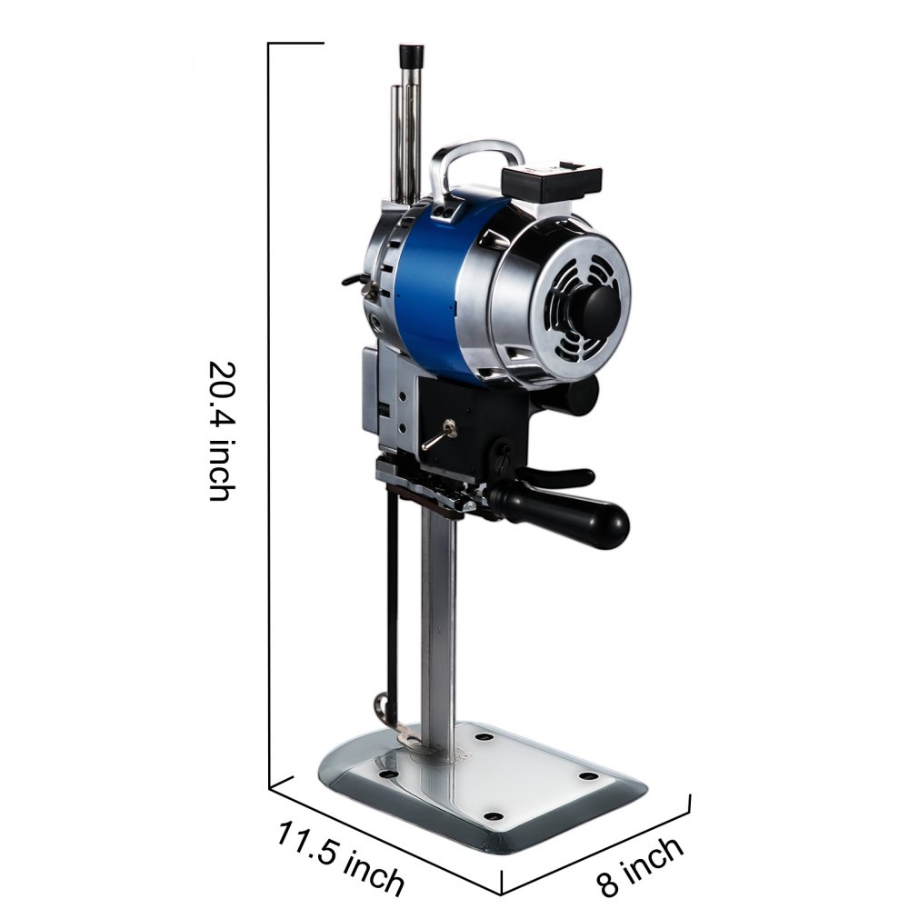 VEVOR Fabric Cutting Machine 8 inch High Speed Straight Knife Cloth Cutting Machine 750W Industrial Fabric Cutting Machine with Automatic Knife Sharpen(8 inch)