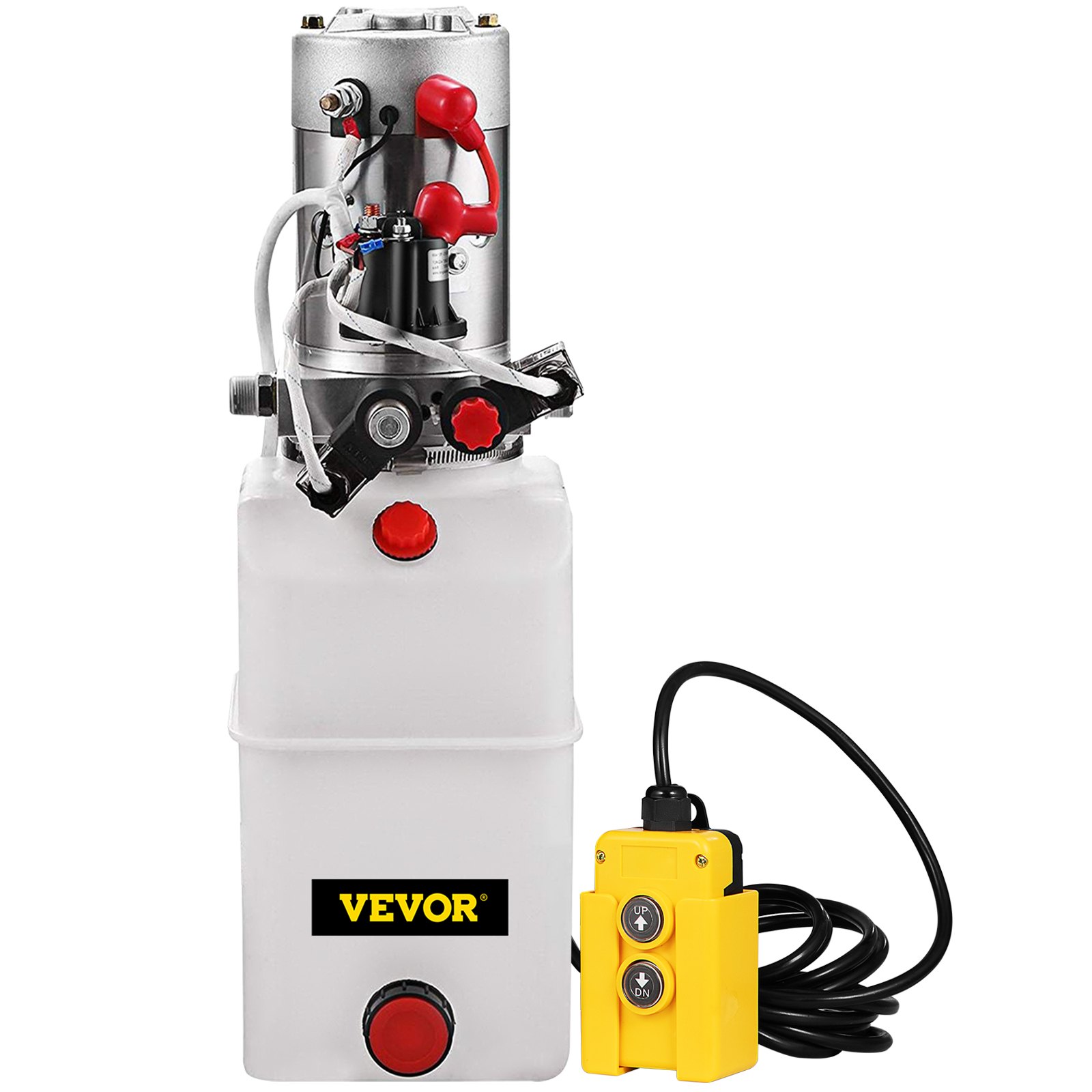 VEVOR 12V/DC Hydraulic Pump Double Acting Solenoid Operation Supply Unit W/Remote Controller Hydraulic Power Unit for Dump Dump Truck Unloading CRA