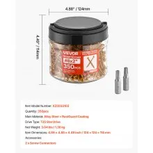 #8 Wood Screws Anti-Rust 2-Inch Outdoor Deck Screws 350PCS T25/Torx Star Drive