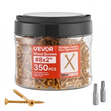 #8 Wood Screws Anti-Rust 2-Inch Outdoor Deck Screws 350PCS T25/Torx Star Drive