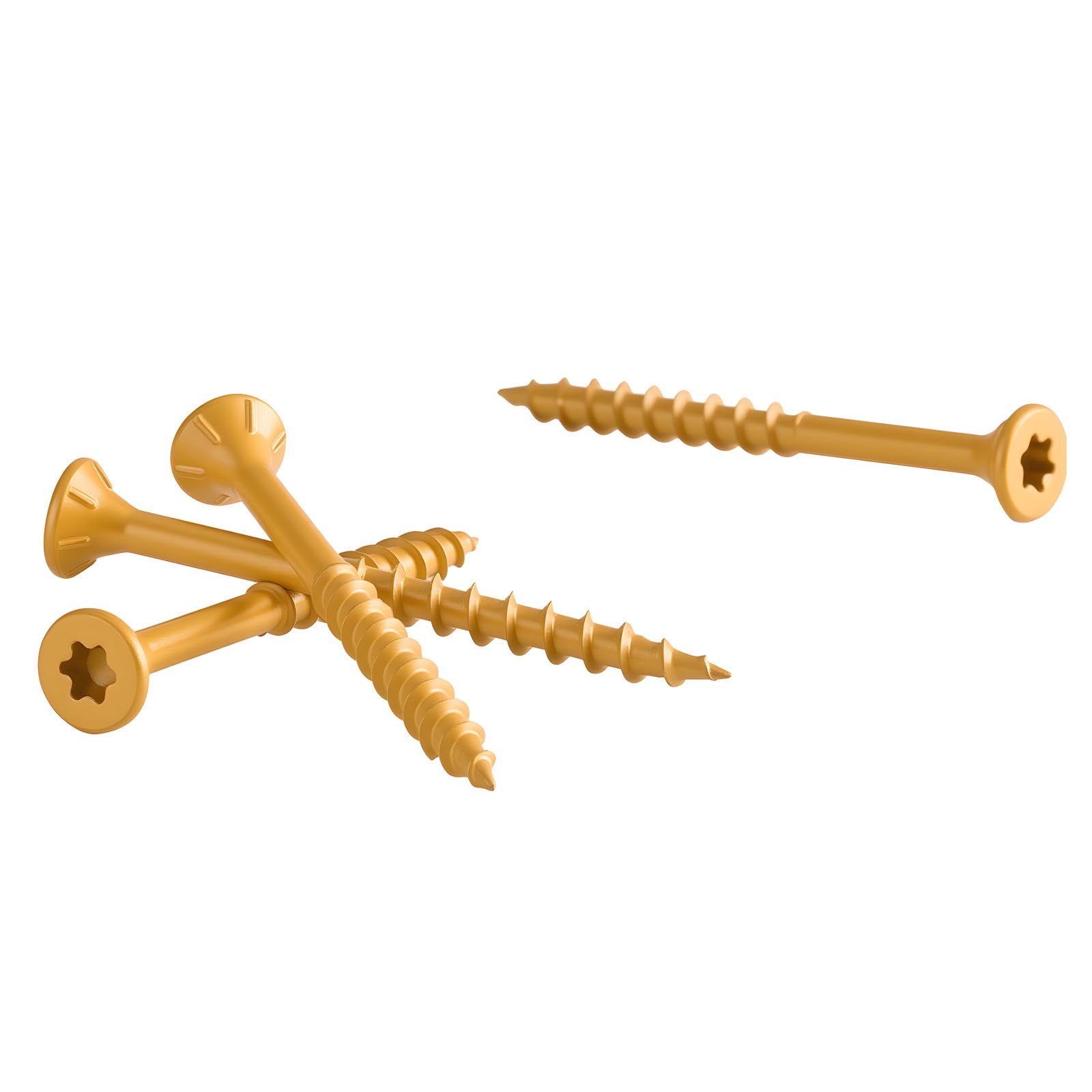 VEVOR Wood Screws 350 PCS, #8 x 2-Inch Anti-Rust Coated, Exterior Deck Screw Torx/T25 Star Drive, Metal Rust-Resistant Outdoor Decking Screws with 2 Screw Connectors, for Decking Fencing Framing