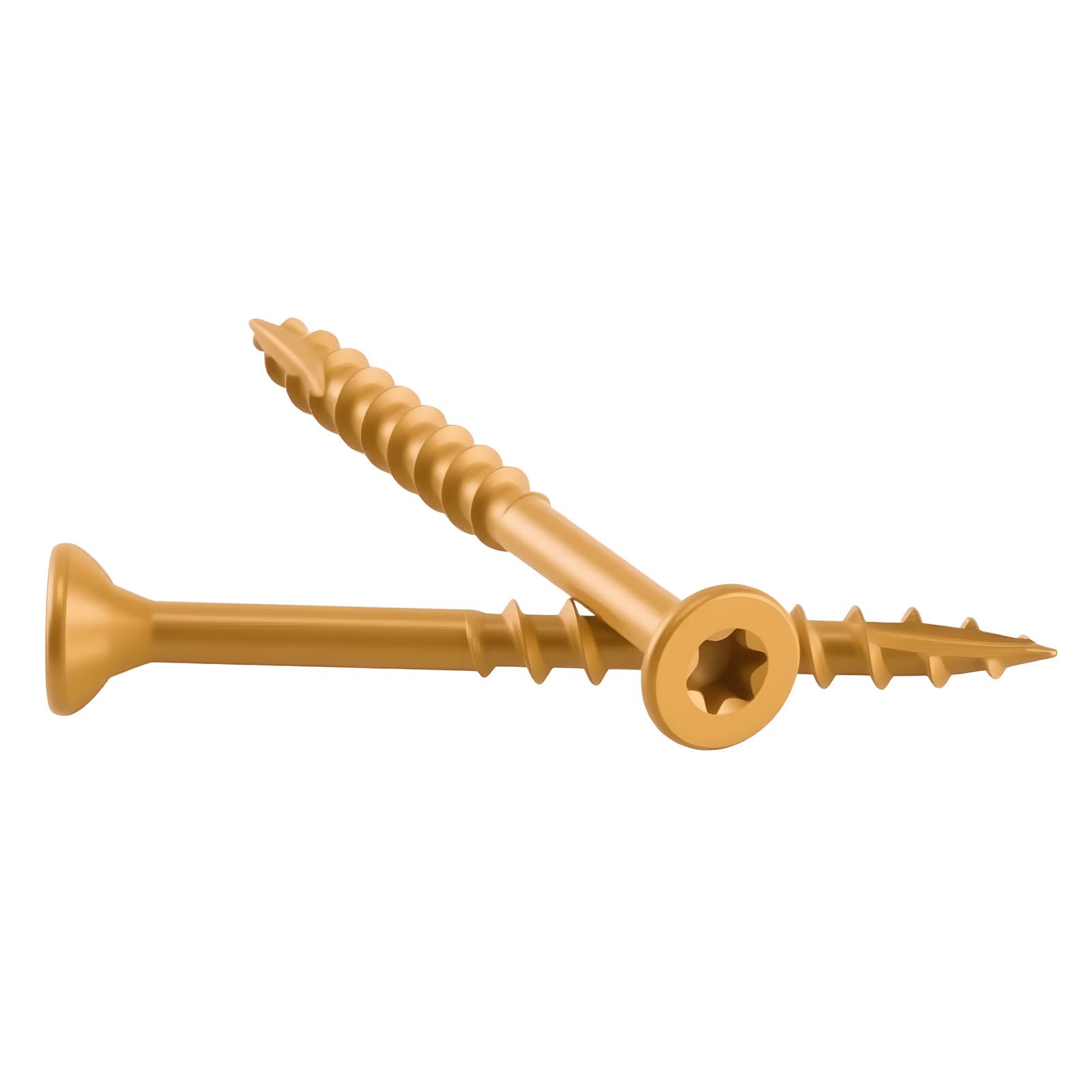 VEVOR Wood Screws 350 PCS, #8 x 2-Inch Anti-Rust Coated, Exterior Deck Screw Torx/T25 Star Drive, Metal Rust-Resistant Outdoor Decking Screws with 2 Screw Connectors, for Decking Fencing Framing